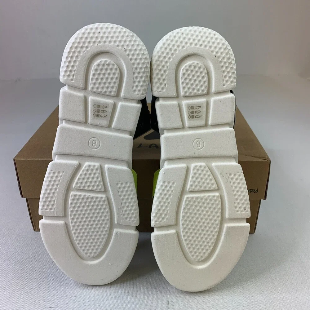 Dirty Laundry Womens Sz 8M Time3 Sandals Black‎ White Hook & Loop Slip-Ons